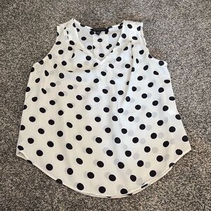 Banana Republic Black & White Polka Dot Tank Top